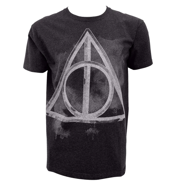Warner Bros Deathly Hallows Smoky Charcoal T-Shirt 3 Warner Bros Deathly Hallows Smoky Charcoal T-Shirt