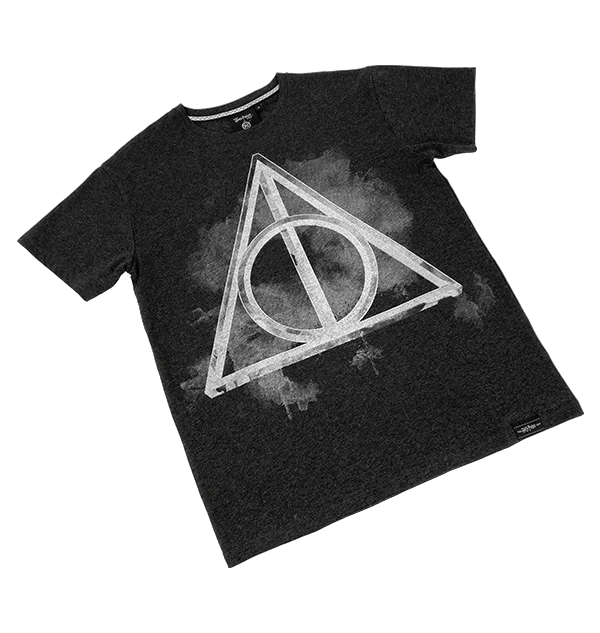 Warner Bros Deathly Hallows Smoky Charcoal T-Shirt 6 Warner Bros Deathly Hallows Smoky Charcoal T-Shirt - Image 4