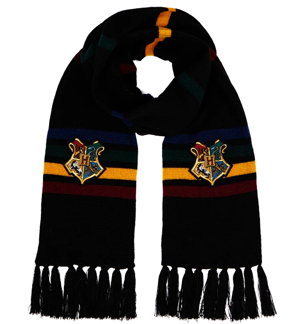Warner Bros Hogwarts School Crest Knitted Scarf 3 Warner Bros Hogwarts School Crest Knitted Scarf