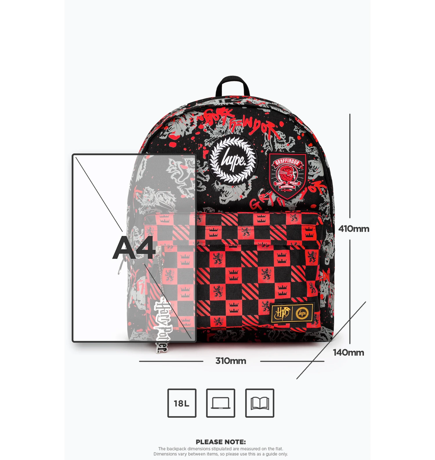 Warner Bros Harry Potter X HYPE Gryffindor Backpack 9 Warner Bros Harry Potter X HYPE Gryffindor Backpack - Image 7