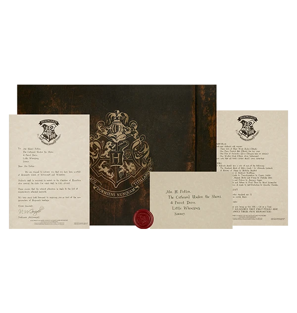 Warner Bros Personalised Hogwarts Acceptance Letter 3 Warner Bros Personalised Hogwarts Acceptance Letter