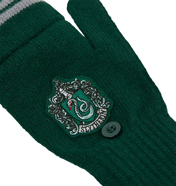 Warner Bros Slytherin Knitted Mitten Capped Gloves 5 Warner Bros Slytherin Knitted Mitten Capped Gloves - Image 3
