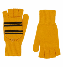 Warner Bros Hufflepuff Knitted Mitten Capped Gloves