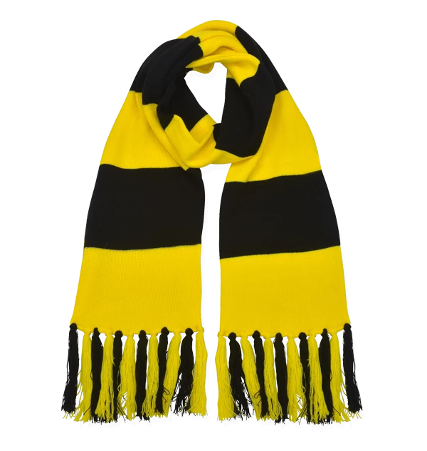 Warner Bros Hufflepuff Broad Stripe Scarf 3 Warner Bros Hufflepuff Broad Stripe Scarf