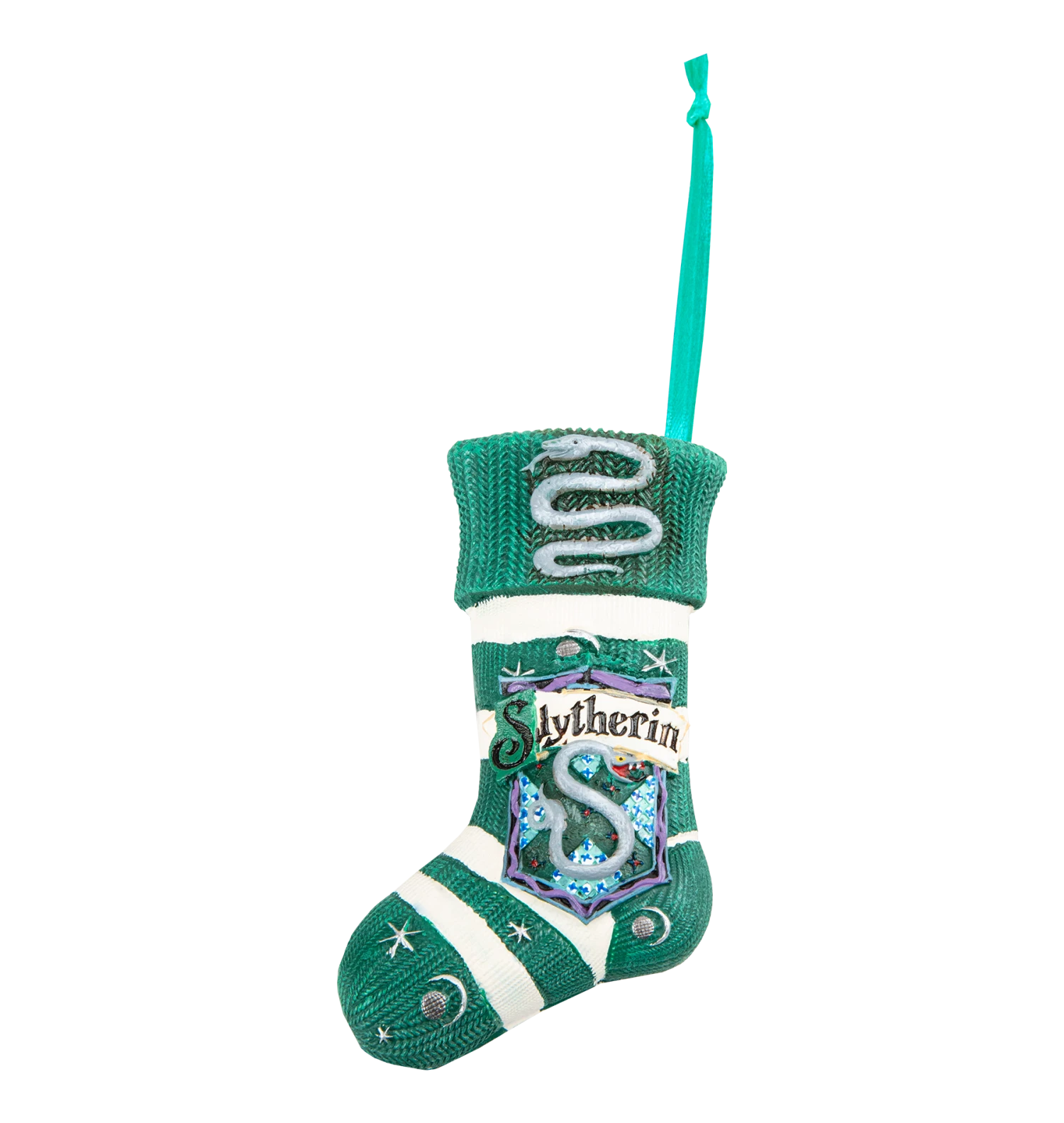 Warner Bros Slytherin Stocking Hanging Ornament 3 Warner Bros Slytherin Stocking Hanging Ornament